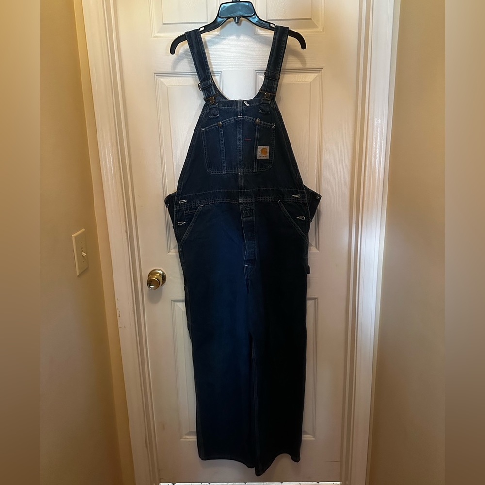 Carhartt Dark Wash Denim Overalls